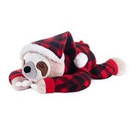 My OLi Christmas Teddy 38cm/15 Sloth Stuffed Animal Three Toed Sloth Wearing Pajamas and Nightcaps Cute Soft Toy Best Bedtime Friends Gifts for Babies Kids Girls Boys