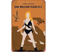 My One Million Years Bc Movie Funny Metal Novelty Tin Sign Metal Retro Wall Decor for Home,Street,Bars,Restaurants,Cafes,Store Sign Gift 12 X 8 INCH Metal Sign