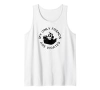 My Only Friends are Pirates Jolly Roger Buccaneer Tank Top