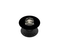 My Only Weapon Is The Word Woodcut Cross Pastor Rapper PopSockets Adhesive PopGrip