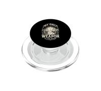 My Only Weapon Is The Word Woodcut Cross Pastor Rapper PopSockets PopGrip for MagSafe