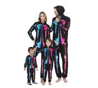 My Order Family Matching Halloween Pajamas UK 2024 Fashion Long Sleeve Zipper Jumpsuit Funny Pumpkin Ghost Bat Graphic Sleepwear Outfits Fall Winter Hooded Family Matching Nightweat