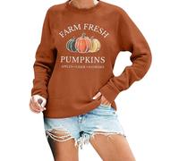 My Orders Deals of The Day Halloween Jumpers Happy Halloween Pumpkin Sweatshirt Women Fall Sweatshirt Pumpkin Graphic Hoodie Happy Fall Yall Long Ladies Fashion Clothes Sale Clearance (Gold, XXL)