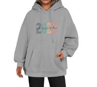My Orders Deals of The Day Oversized Hoodies Plus Size Hooded Sweatshirts Letter Print Drawstring Pullover Tops Classic Back to School Plain Deals of The Day Sale Home Grey