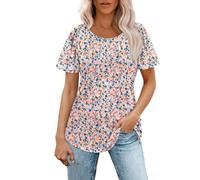 My Orders Delivery Under 50P Items Amazon Personalised T Shirt Women's Round Neck Short Sleeve Solid Color T Shirt Fashionable Casual Top Yellow