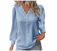 My Orders Fall Blouse for Women UK Long Sleeve Lace Trim V Neck Solid Color Shirts 2024 Fashion Plus Size Business Tops Ladies Elegant Pleated Tee Dressy Casual Loose Fit T-Shirt