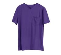 My Orders Items Men Summer Clothes Men's Solid Fitness Large Sports T Shirt Men's Elastic Cotton Pocket Short Sleeve Summer V Neck Shirt Fashion Clothes Big and Tall Tops for Men UK Dark Blue