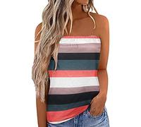 My Orders Ladies Tops UK Women Shirts and Blouse Clearance Ladies Casual Strapless Bandeau Tank Top Printed Vest Off The Shoulder Blouse Elegant Tunic Shirts Tops Office Shipping 7 Days