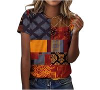 My Orders Placed 2024 Summer T Shirts for Women UK Short Sleeve Crewneck Tops Trendy Tie Dye Geometric Graphic Blouse Dressy Casual Going Out Tshirts Ladies Lightweight Loose Fit Tee
