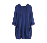 My Orders Placed On Amaon Prime Hoodies for Women UK Loose Lightweight Tunic Hooded Sweatshirts Oversized Long Pullover Tops with Pockets Plain Casual Longline Sweaters Jumper Deals Of The Day Navy