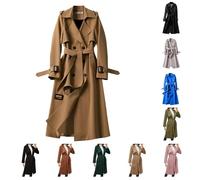 My Orders Placed On Amaon Prime Trench Coats for Women Double Breasted Buttons Wool Coat Winter Pea Coat Overcoat Jackets Autumn Elegant Solid Warm Outerwear with Belt Travel Must Haves