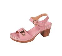 my+orders placed recently by me Arch Support Sandals for Women's Casual Side Hollow Belt Buckle Slope Bottom Roman Shoes Summer Fashion Ladies orthopedic sandals for women uk Pink 7