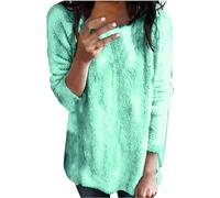 My Orders Placed Recently By Me Sweatshirt Hoodies for Women UK Crew Neck Plush Top Long Sleeve Thin Fashion Ladies Pullover Sweater Plus Size Holiday Deals of The Day Sale Prime Women (Green, XXXXXL)