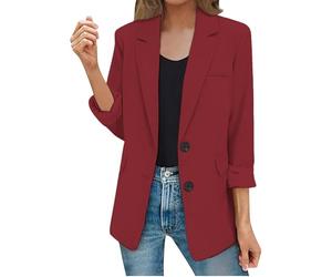 My Orders Recent Orders Placed By Me Blazer Suit for Women UK Elegant Long Sleeve Blazer Jacket With Pocket Fashion Solid Color Two Button Blazers Cardigans Hot Deals Of The Day