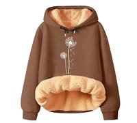 My Orders Recent Orders Placed By Me Oversized Sweatshirt Women Womens Winter Spring Warm Fleece Hoodie Pullover Long Sleeve Solid Printed Hooded Presents for In Laws (Brown, L)