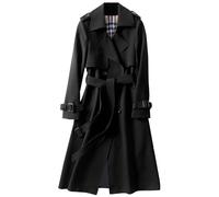 My Orders Recent Orders Placed By Me Quilted Jackets for Women Trench Windbreaker Outerwear Fit Coat Women Solid Long Overcoat Slim Jacket Women's Coat Ladies Outlet Clearance Uk (Black, M)