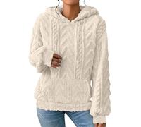 My Orders Recent Orders Placed By Me Winter Jumpers for Women UK Women's 2024 Winter Solid Fuzzy Lined Long Sleeve Hoodies Flannel Thermal Pullover Tops Marketplace UK Clearance (Beige, M)