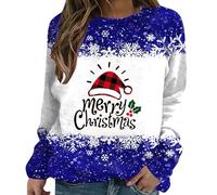 My Orders Recent Orders Placed By Me Winter Jumpers for Women UK Womens Winter Sweatshirts 2024 Women's Casual Fashion Print Long Sleeve O Neck Pullover Ladies Presents for Christmas (Dark Blue, S)
