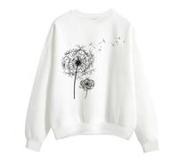 My Orders Recent Orders Placed By Me Winter Sweatshirt Women Autumn Winter O Neck Solid Color Prints Long Sleeve Pullover Sweatshirt Women's Christmas Women (White, XL)