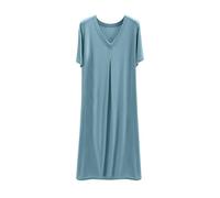 My Orders Summer Nightdress for Women UK Clearance The Order Short Sleeve Casual T Shirts Dress V Neck Loose Lounge Dresses Lightweight Baggy Pleated Long Dress Soft Pyjamas Sleepwear Nightwear