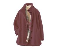 My Orders Warehouse Deals Clearance Fleece Jacket Women Winter Warm Solid Color Fleece Coat With Pockets Oversized Long Sleeve Fluffy Cardigan Casual Button Down Ladies Purple