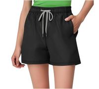 My Orders Women's Running Shorts UK Sale Clearance Quick Dry Athletic Gym Track Workout Shorts Deals of The Day Elastic Waist Sports Short Fitness Casual Loose Short Pants with Pockets Black