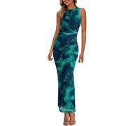 My Orders,Women's Summer Maxi Dress Ladies Sexy Wedding Guest Dresses Floral Bodycon Sleeveless Mesh Long Party Beach Vacation Evening Dresses Going Out Holiday Essentials Y2k Aesthetic Clothes Green
