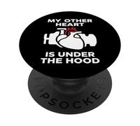 My Other Heart Is Under The Hood Quote PopSockets Adhesive PopGrip