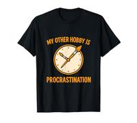 My Other Hobby is Procrastination Paintbrush Clock Art T-Shirt