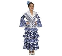 My Other Me - Alvero Flamenco Costume for Girls, Blue (viving Costumes) 10-12 años blue
