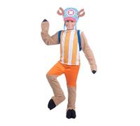 My Other Me - Chopper One Piece Child's Costume, Size 7-9 Years, Includes Hat with Horns, Backpack, Orange and White T-Shirt, Orange Shorts and Hoof Boot Covers, with Comfortable Fabric