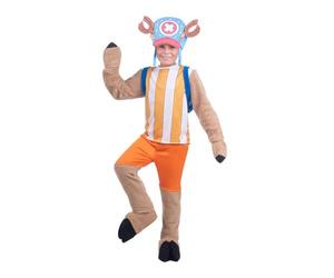 My Other Me - Chopper One Piece Child's Costume, Size 7-9 Years, Includes Hat with Horns, Backpack, Orange and White T-Shirt, Orange Shorts and Hoof Boot Covers, with Comfortable Fabric