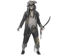 My Other Me Halloween Men's Pirate Ghost Costume gray X-Large