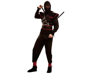 My Other Me Me-202612 Halloween Men's Ninja Killer Costume, Chess, Black, S (Viving Costumes 202612)