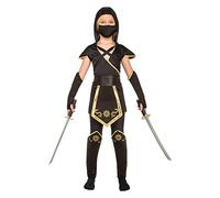 My Other Me Unknown Me-204891 Ninja Costume for Girls, Black, 5-6 Years (Viving