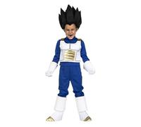 My Other Me - Vegeta Dragon Ball Costume, Size 13-14 Years Old, Includes Blue T-Shirt and Pants, White Gloves and White Vest and Boots with Gold Details, Ideal for Cosplay