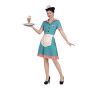 My Other Me Women's 1950s Waitress Costume, Adult Retro Costume, Various Sizes X