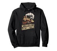 My Other Ride Is A Locomotive Funny Train Pullover Hoodie