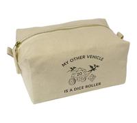'My Other Vehicle is a Dice Roller' Canvas Wash Bag/Makeup Case (CS00044437)