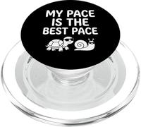 My Pace Is The Best Pace Snail Turtle Slow Unhurried Living PopSockets PopGrip for MagSafe