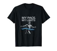 My Pace My Limits Running Crew Motivational Design T-Shirt