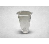 My Packaging 22oz U-Shaped Bubble Tea Cups - Clear Plastic Cups with Lids and Straws for Iced Coffee, Smoothies, Milkshakes & Slushy Drinks - Disposable Cold Drink Cups for Takeaway 50 Pack