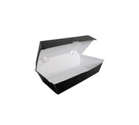 My Packaging Large Black Takeaway Boxes - Recyclable Cardboard Food Boxes with Vent Holes. Leakproof, Microwave-Safe, Grease-Resistant & Eco-Friendly Take Away Container Boxes. 50 Pack