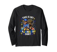 My Pajamakah Shirt Hanukkah Dachshund Menorah Jewish Family Long Sleeve T-Shirt