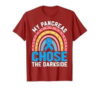 My Pancreas Chose The Dark Side T-Shirt, Men, Cranberry Red, Medium