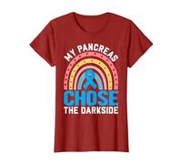 My Pancreas Chose The Dark Side T-Shirt, Women, Cranberry Red, XX-Large
