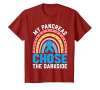 My Pancreas Chose The Dark Side T-Shirt, Youth, Cranberry Red, Small