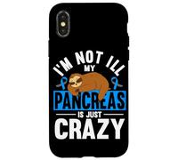 My Pancreas Is Just Crazy Diabetic Sloth Diabetes Awareness Case for iPhone X/XS