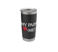 My papa Loves (Heart Shape) me! Stainless Steel Insulated Tumbler