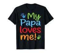 My Papa Loves Me Cute Handprint Toddler T-Shirt